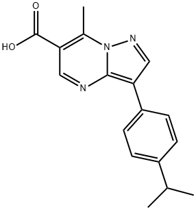 3-(4-isopropylphenyl)-7-Methylpyrazolo[1,5-a]pyriMidine-6-carboxylic acid 구조식 이미지