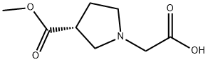 (R)-2-(3-(methoxycarbonyl)pyrrolidin-1-yl)acetic acid Structure