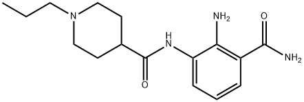 N-[2-아미노-3-(아미노카르보닐)페닐]-1-프로필-4-피페리딘카르복사미드 구조식 이미지