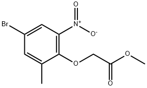 Methyl 2-(4-broMo-2-Methyl-6-nitrophenoxy)acetate Structure