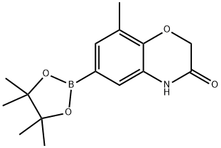 2H-1,4-Benzoxazin-3(4H)-one, 8-Methyl-6-(4,4,5,5-tetraMethyl-1,3,2-dioxaborolan-2-yl)- Structure