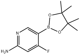 6-fluoro-5-(4,4,5,5-tetraMethyl-1,3,2-dioxaborolan-2-yl)pyridin-2-aMine 구조식 이미지