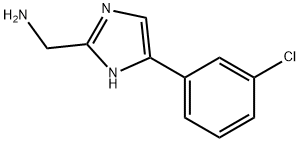 (4-(3-클로로페닐)-1H-이미다졸-2-일)메타나민 구조식 이미지