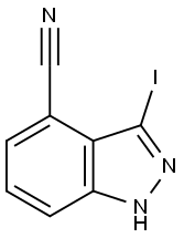 4-CYANO-3-IODO (1H)INDAZOLE Structure