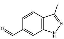 3-요오도-1H-인다졸-6-카브알데하이드 구조식 이미지