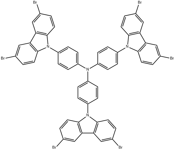 tris(4-(3,6-dibroMo-9H-carbazol-9-yl)phenyl)aMine Structure