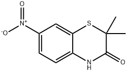 2,2-DiMethyl-7-nitro-2H-1,4-benzothiazin-3(4H)-one, 97% 구조식 이미지
