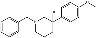 1-benzyl-3-(4-Methoxyphenyl)piperidin-3-ol 구조식 이미지