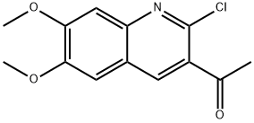 1-(2-클로로-6,7-디메톡시퀴놀린-3-일)에타논 구조식 이미지