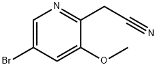 2-(5-broMo-3-Methoxypyridin-2-yl)acetonitrile Structure