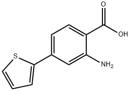 2-AMino-4-(2-thienyl)benzoic acid, 96% Structure