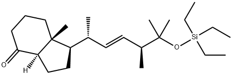 4H-Inden-4-one, octahydro-7a-Methyl-1-[(1R,2E,4S)-1,4,5-triMethyl-5-[(triethylsilyl)oxy]-2-hexen-1-yl]-, (1R,3aR,7aR)- Structure