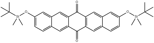 2,10-비스(tert-부틸디메틸실릴옥시)펜타센-6,13(5aH,13aH)-디온 구조식 이미지