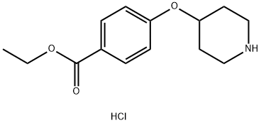4-(4-Piperidinyloxy)benzoic acid ethyl ester HCl Structure