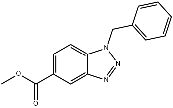 메틸1-벤질-1,2,3-벤조트리아졸-5-카르복실레이트 구조식 이미지