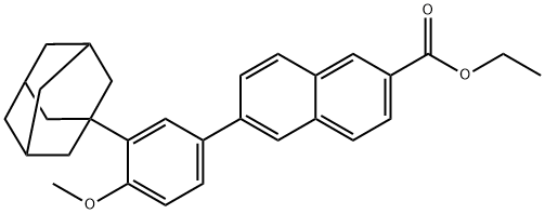 6-[(3-AdaMantyl-4-Methoxyphenyl)]-2-naphthoic Acid Ethyl Ester Structure