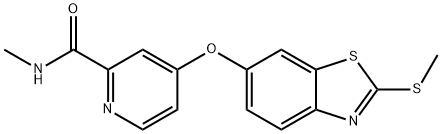 N-Methyl-4-((2-(Methylthio)benzo[d]thiazol-6-yl)oxy)picolinaMide Structure