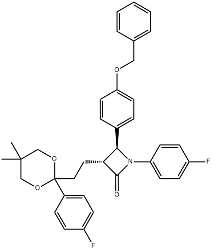 953805-24-8 (3R,4S)-4-(4-(benzyloxy)phenyl)-1-(4-fluorophenyl)-3-(2-(2-(4-fluorophenyl)-5,5-diMethyl-1,3-dioxan-2-yl)ethyl)azetidin-2-one