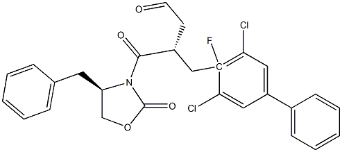 (R)-4-((R)-4-benzyl-2-oxooxazolidin-3-yl)-3-((3,5-dichloro-4-fluoro-[1,1-biphenyl]-4-yl)Methyl)-4-oxobutanal Structure