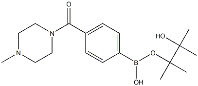 (4-Methyl-piperazin-1-yl)-[4-(4,4,5,5-tetramethyl-[1,3,2]dioxaborolan-2-yl)-phenyl]-methanone, hydro96% Structure