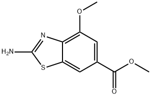 2-Amino-4-methoxy-6-benzothiazolecarboxylic acid methyl ester Structure