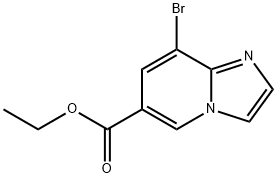 8-BroMo-iMidazo[1,2-a]pyridine-6-carboxylic acid ethyl ester 구조식 이미지