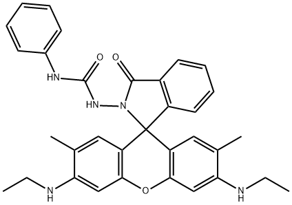 1-(3',6'-bis(ethylaMino)-2',7'-diMethyl-3- oxospiro[isoindoline-1,9'-xanthene]-2-yl)-3- phenylurea Structure