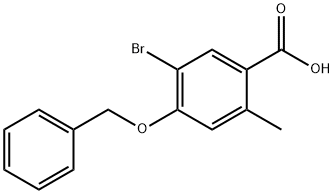 Benzoic acid, 5-broMo-2-Methyl-4-(phenylMethoxy)- 구조식 이미지