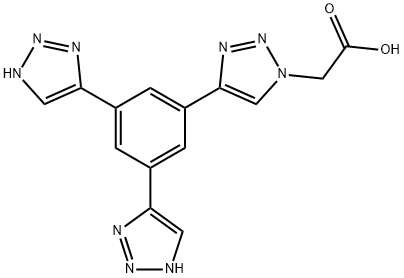 {4-[3,5-Bis-(1-carbonylMethyl-1H-[1,2,3]triazol-4-yl)-phenyl]-[1,2,3]triazol-1-yl}- acetic acid 구조식 이미지