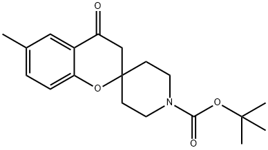 Spiro[2H-1-benzopyran-2,4'-piperidine]-1'-carboxylic acid, 3,4-dihydro-6-Methyl-4-oxo-, 1,1-diMethylethyl ester Structure