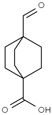 4-ForMyl-bicyclo[2.2.2]octane-1-carboxylic acid Structure