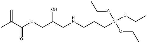 N-(3-METHACRYLOXY-2-HYDROXYPROPYL)-3-아미노프로필트리에톡시실란 구조식 이미지