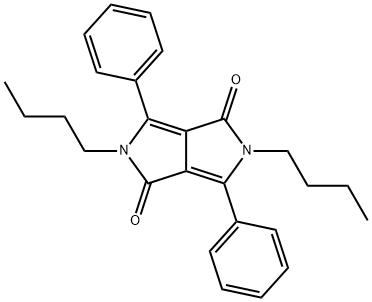 3,6-diphenyl-2,5-dibutyl-2,5-dihydro-pyrrolo[3,4-c]pyrrole-1,4-dione Structure