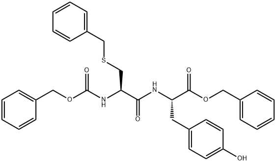 CARBOBENZYLOXY-S-BENZYL-L-CYSTEINYL-L-TYROSINE BENZYL ESTER Structure