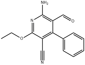 6-AMino-2-ethoxy-5-forMyl-4-phenylnicotinonitrile Structure