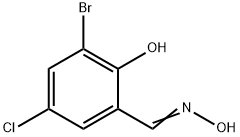 (E)-3-broMo-5-chloro-2-hydroxybenzaldehyde oxiMe Structure