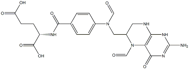 5,10-DiforMyl-5,6,7,8-테트라히드로엽산 구조식 이미지