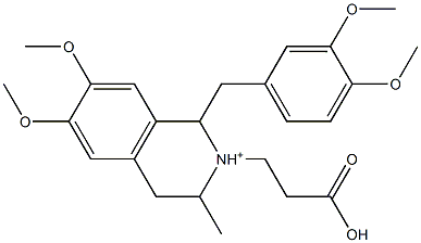 IsoquinoliniuM, 2-(2-carboxyethyl)-1-[(3,4- diMethoxyphenyl)Methyl]-1,2,3,4-tetrahydro-6,7-diMethoxy-2- Methyl- Structure