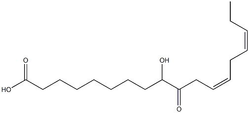 9-Hydroxy-10-oxo-12(Z),15(Z)-octadecadienoicacid Structure