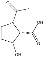 N-Acetyl-L-Hydroxyproline 구조식 이미지