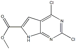 Methyl 2,4-dichloro-7H-pyrrolo[2,3-d]pyriMidine-6-carboxylate 구조식 이미지