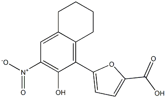 5-(2-hydroxy-3-nitro-5,6,7,8-tetrahydronaphthalen-1-yl)furan-2-carboxylic acid 구조식 이미지