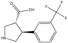 (+/-)-trans-4-(3-trifluoroMethyl-phenyl)-pyrrolidine-3-carboxylic acid 구조식 이미지