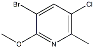 3-broMo-5-chloro-2-Methoxy-6-Methylpyridine Structure