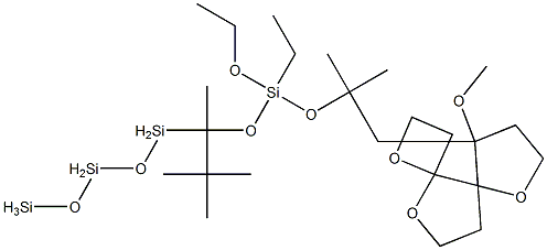 [METHOXYTRI(ETHYLENEOXY)PROPYL]HEXAMETHYLTRISILOXANYLETHYLTRIETHOXYSILANE, tech-95 Structure