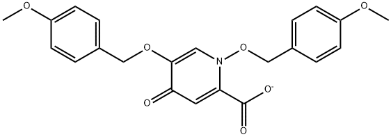 sodiuM 1,5-bis((4-Methoxybenzyl)oxy)-4-oxo-1,4-dihydropyridine-2-carboxylate 구조식 이미지