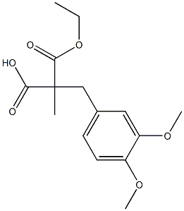 2-(3,4-DiMethoxybenzyl)-3-ethoxy-2-Methyl-3-oxopropanoic acid Structure