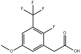 2-Fluoro-5-Methoxy-3-(trifluoroMethyl)phenylacetic acid, 97% 구조식 이미지