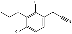 4-Chloro-3-ethoxy-2-fluorophenylacetonitrile, 97% Structure