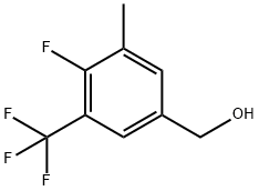 4-Fluoro-3-Methyl-5-(trifluoroMethyl)benzyl alcohol, 97% 구조식 이미지